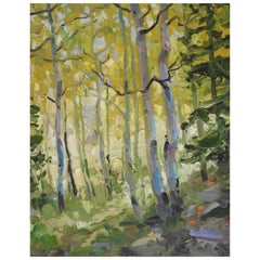 Gregory Packard Mountain Aspens Landscape Painting