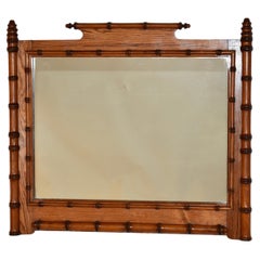 Late 19th Century Faux Bamboo Mirror from France