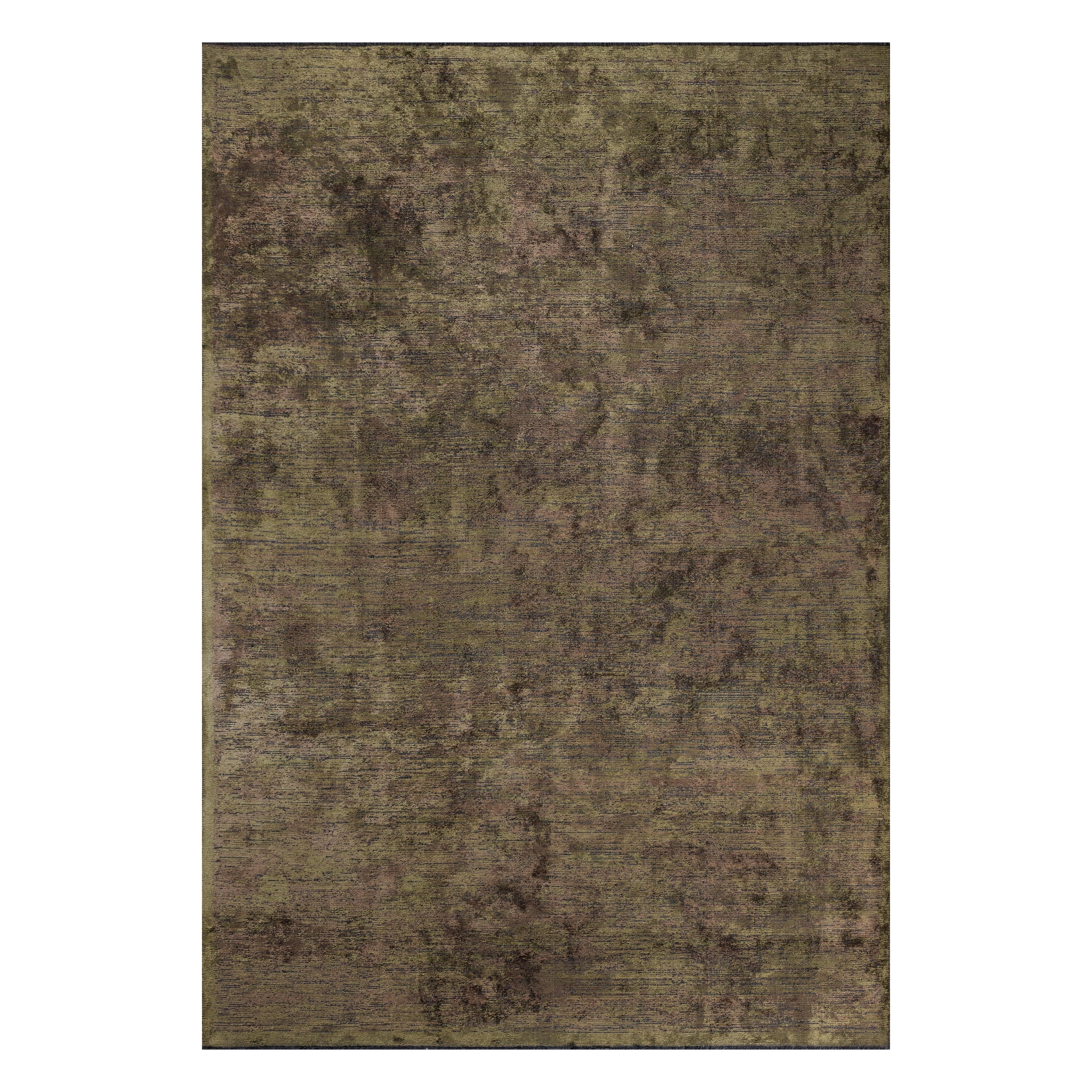 Im Angebot: Modern No Pattern Solid Color Luxury Area Rug,  (Grün)