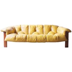 Midcentury Leather and Rosewood Sofa by Percival Lafer Midcentury Leather and Rosewood Sofa by Percival Lafer