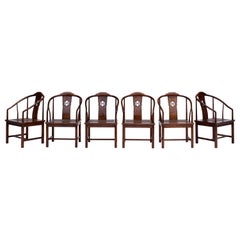 Henredon Furniture Horseshoe Chinoiserie Dining Chairs