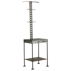 Mesa auxiliar/silla de metal artesanal