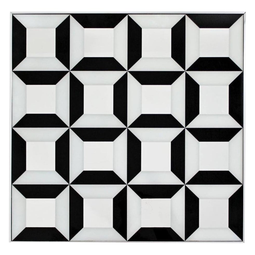 Miroir mural Pop Op Art avec diamants de style Verner Panton, mi-siècle moderne