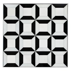 Miroir mural Pop Op Art avec diamants de style Verner Panton, mi-siècle moderne