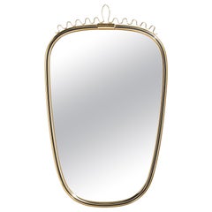 Lenzgold, Specchio da parete, Ottone, Germania, anni '50