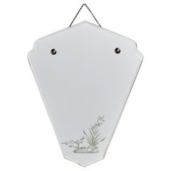 Italienischer Designer, Wandspiegel, Messing, Metall, Italien, 1940er Jahre