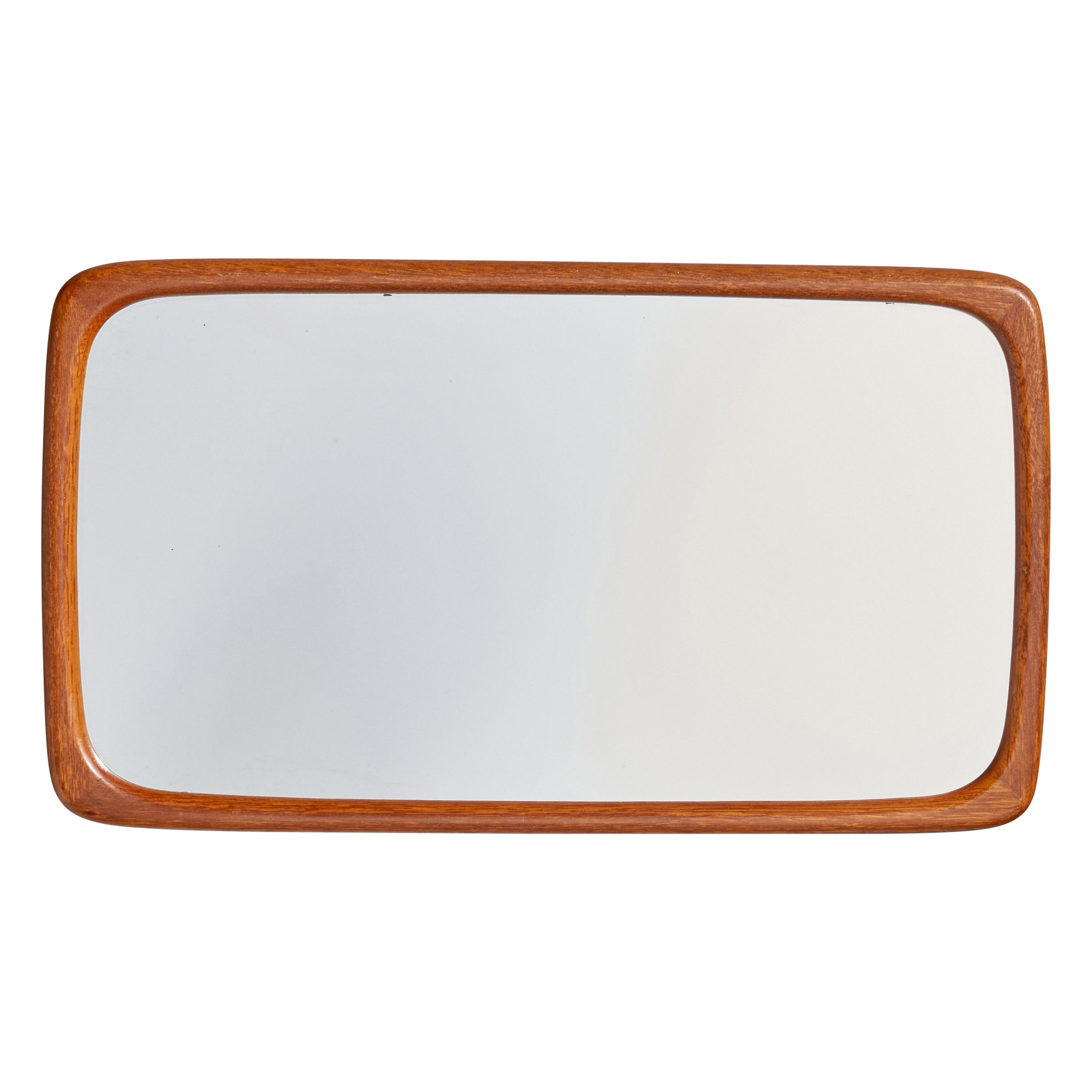 Swedish Designer, Wall Mirror, Teak, Sweden, 1950s