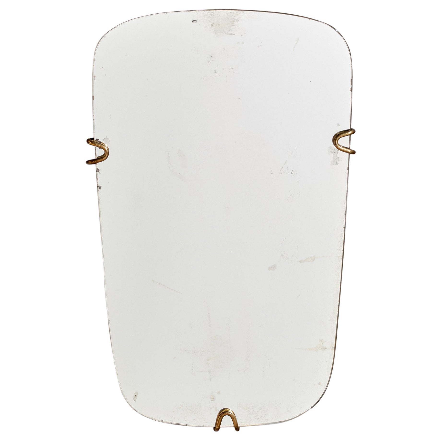 Werkstätte Hagenauer, Wall Mirror, Brass, Austria, 1950s