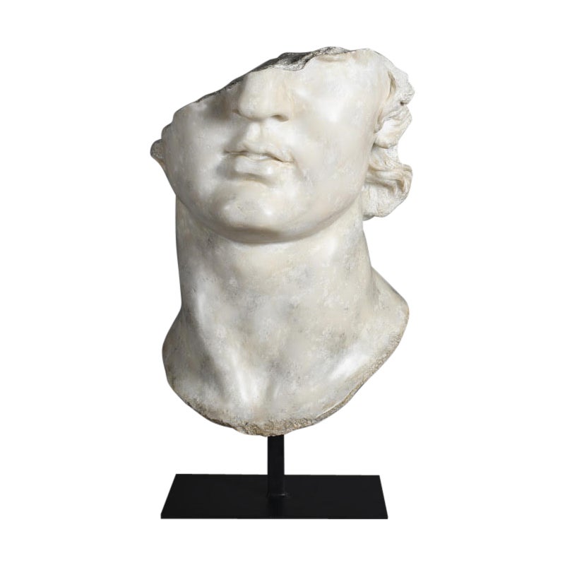 Sculpture of a Head of Apollo in the Hellenistic Style, 21st Century.
