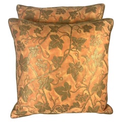 Vintage Pair of Ederna Patterned Fortuny Textile Pillows