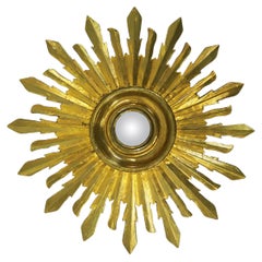 19. Jahrhundert Blattgold Sunburst-Spiegel