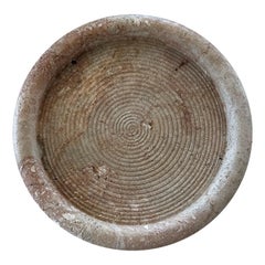 Sergio Asti for Up&Up Italy 1970s Travertine Dish