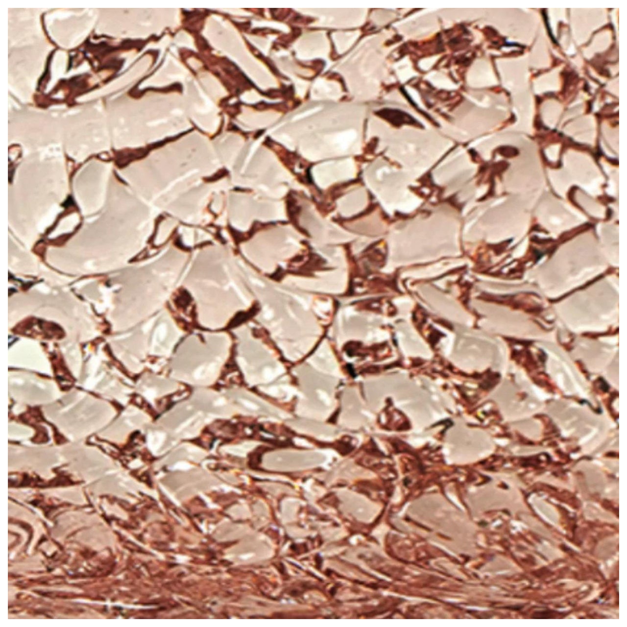Brass Stitched Round Coffee Table – Pastel Pink – Elegance on a Luminous Pedestal For Sale