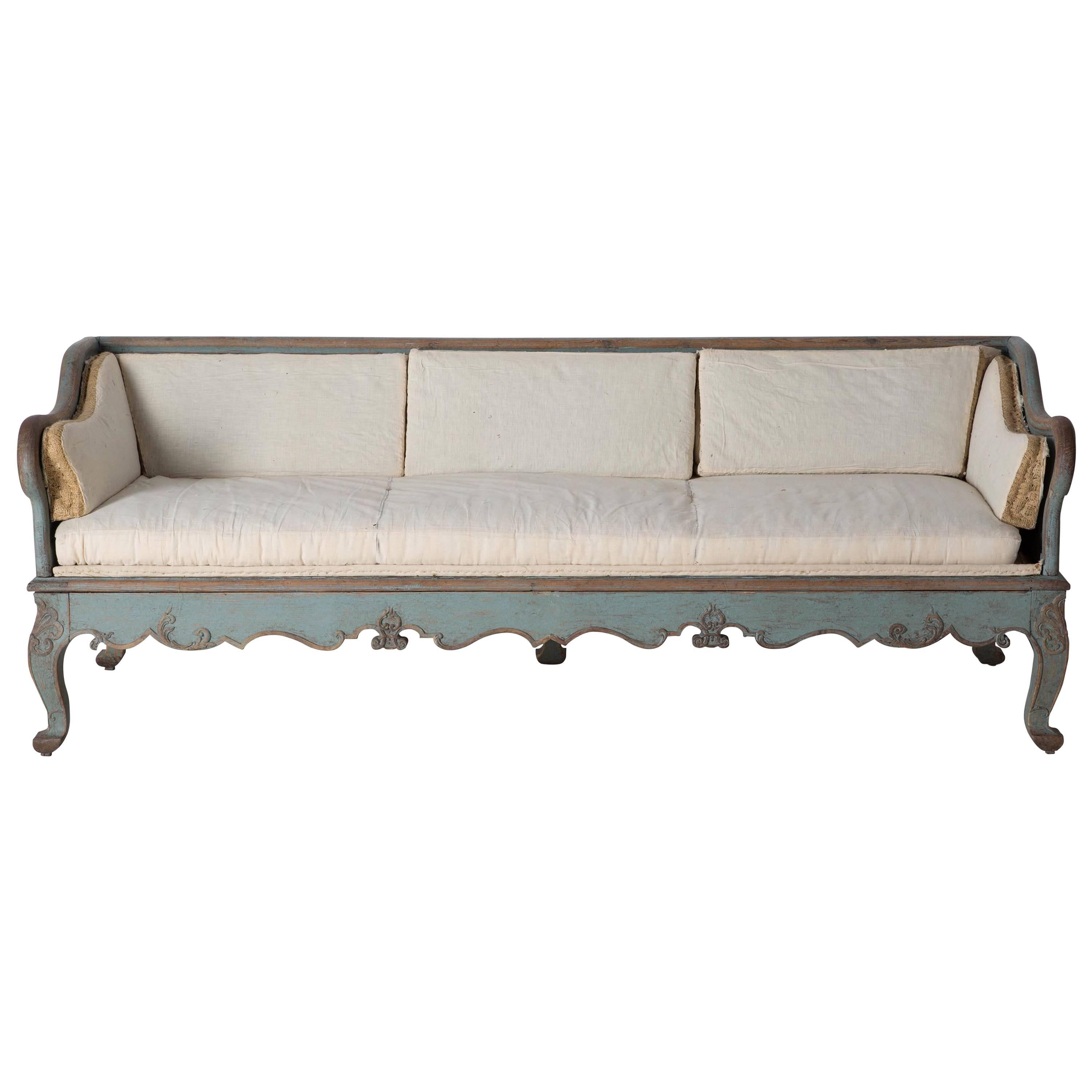Swedish Rococo Tragsoffa, circa 1760