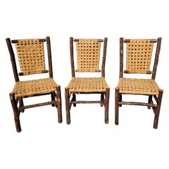 Set of Three Signed Old Hickory Side Chairs