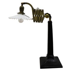 Antique Rare Industrial Scissor Table Lamp.