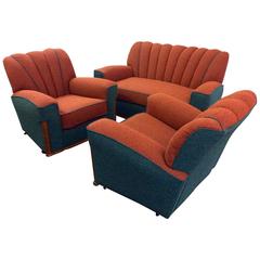 Art Deco Lounge Suite Newly Upholstered