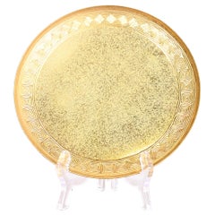 Tiffany Studios New York Bronze Doré Plate With Greek Key Design