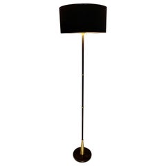Mid-Modern Century Floor Lamp Brass and Lacquered Metal by Einar Backstrom