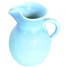 Van Briggle Arts & Crafts Turquoise Glazed Ceramic Small Pitcher