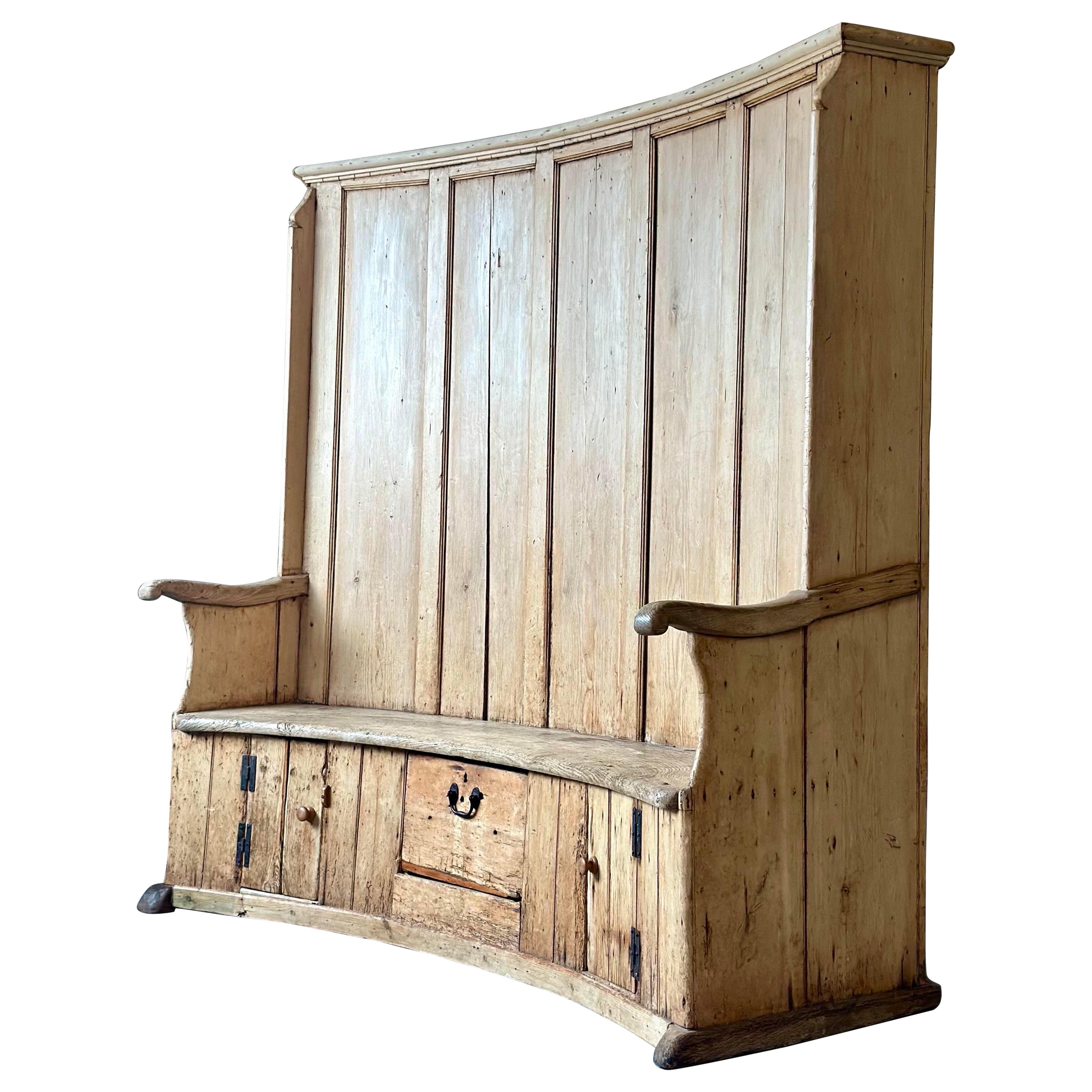 Antique Irish Settle Bench