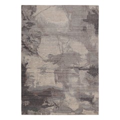 Rug & Kilim’s Contemporary Abstract Rug with Silver and Gray Patterns