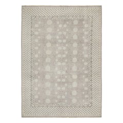 Rug & Kilim's Handmade Khotan Style Rug in Beige Gray Pomegranate Pattern