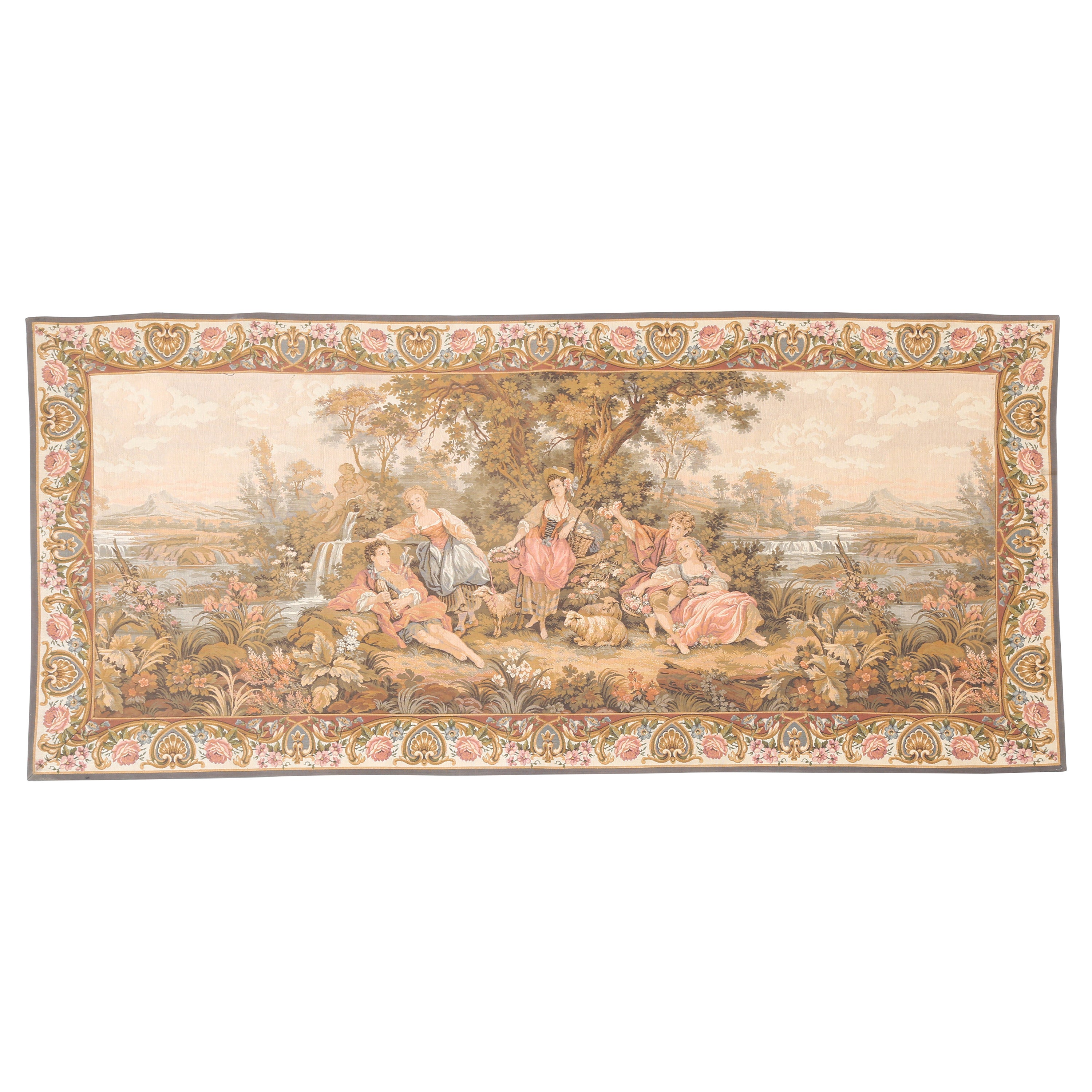 French Tapestry Panel from Paris Machine Made c1930's For Sale
