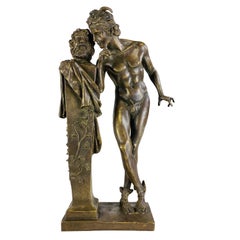 19th century French grand tour figurative bronze signed Moulin