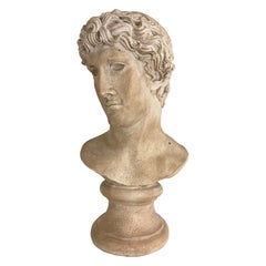 Mid century vintage plaster bust of the athlete by Austin productions