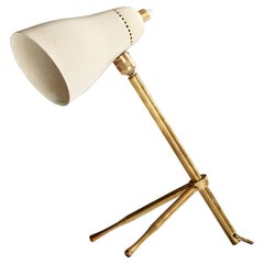 Giuseppe Ostuni, Lámpara de mesa, Latón, Metal, Italia, Años 50