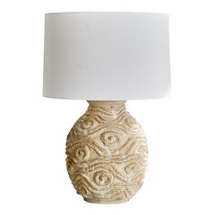 Lee Rosen, Large Table Lamp, Ceramic, Brass, USA, 1950s