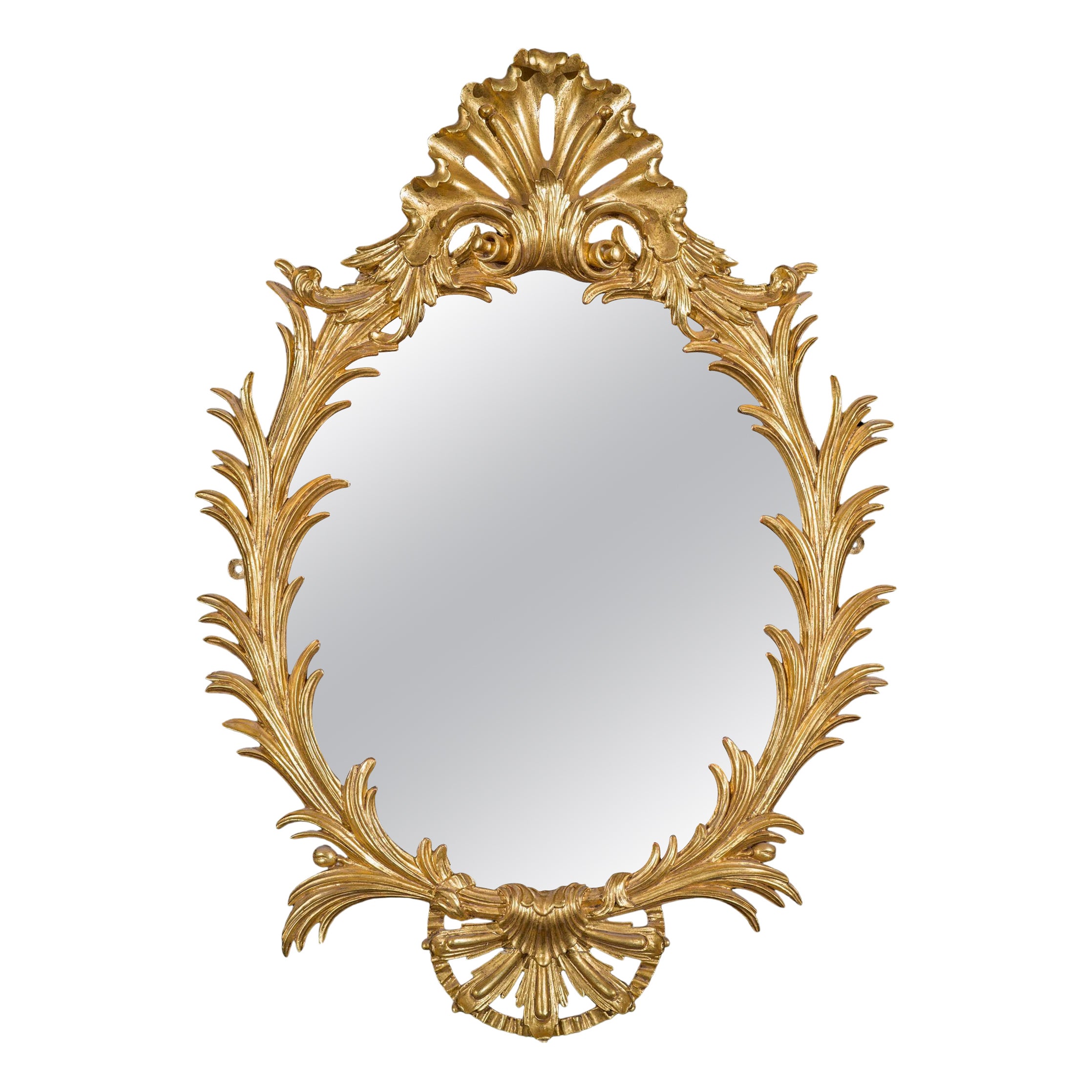 A Fine Giltwood George III Wall Mirror in Manner of Linnell