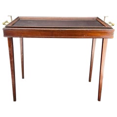 American Campaign Style Mahogany Collapsing Tray Table