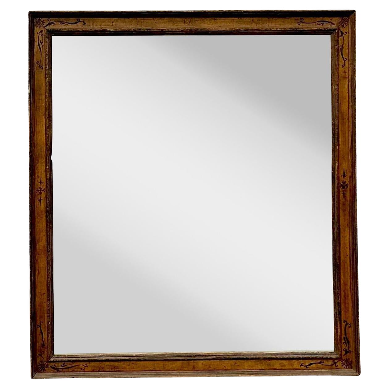Vintage Boho Hand Painted Mirror