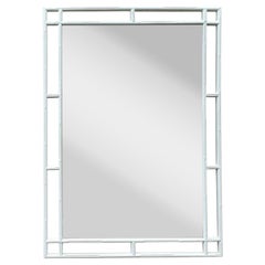 Vintage Coastal Carved Bamboo Mirror