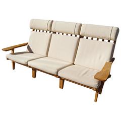 Three-Piece Oak-Frame Sofa, Model GE 375, by Hans Wegner for Getama 9