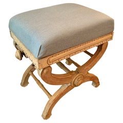 19th Century French Napoleon III Style Adjustable Curule Stool