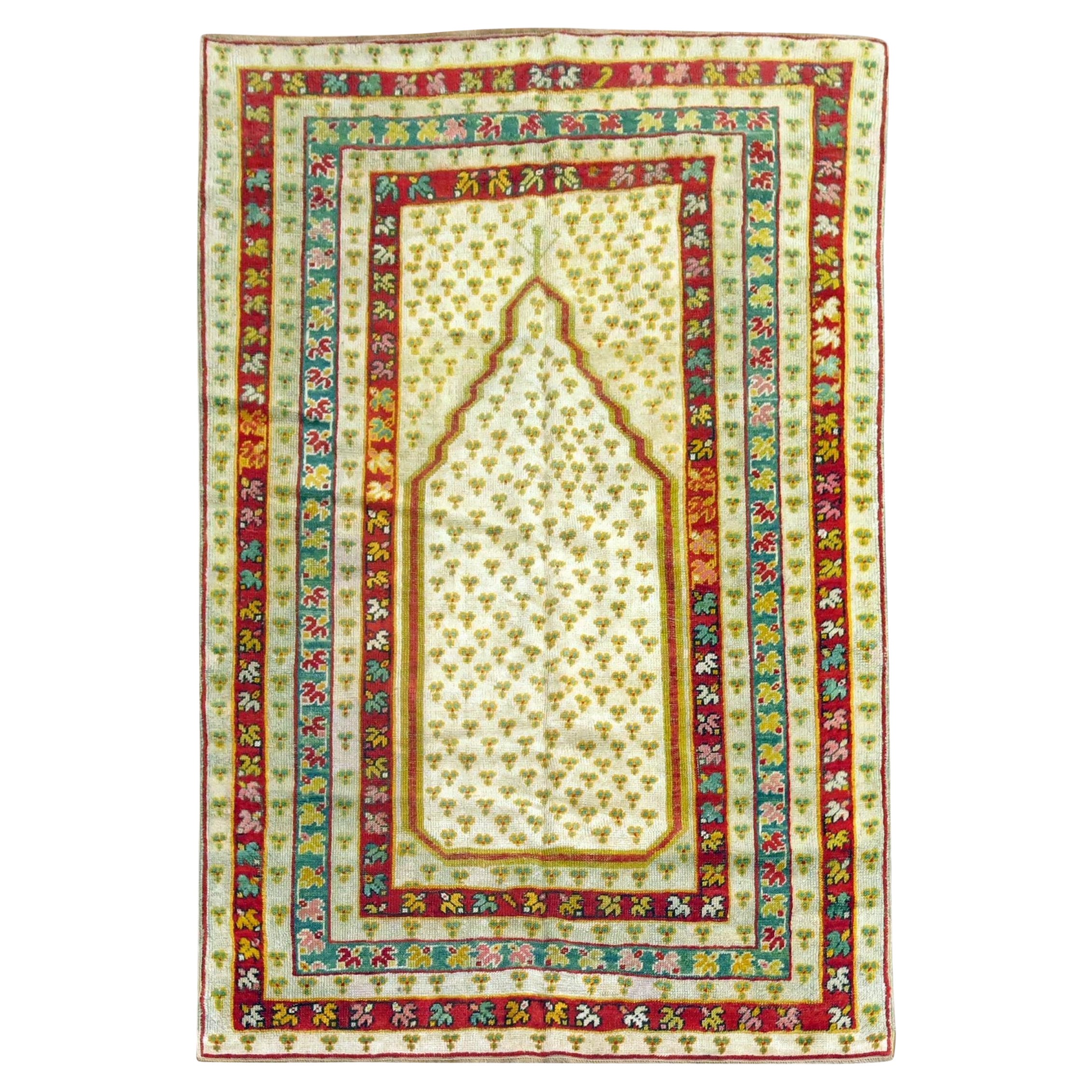 Zabihi Collection Antique Turkish Ghiordes Prayer Rug