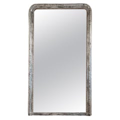 19th Century Louis Philippe Silverleaf Mirror, Large Scale