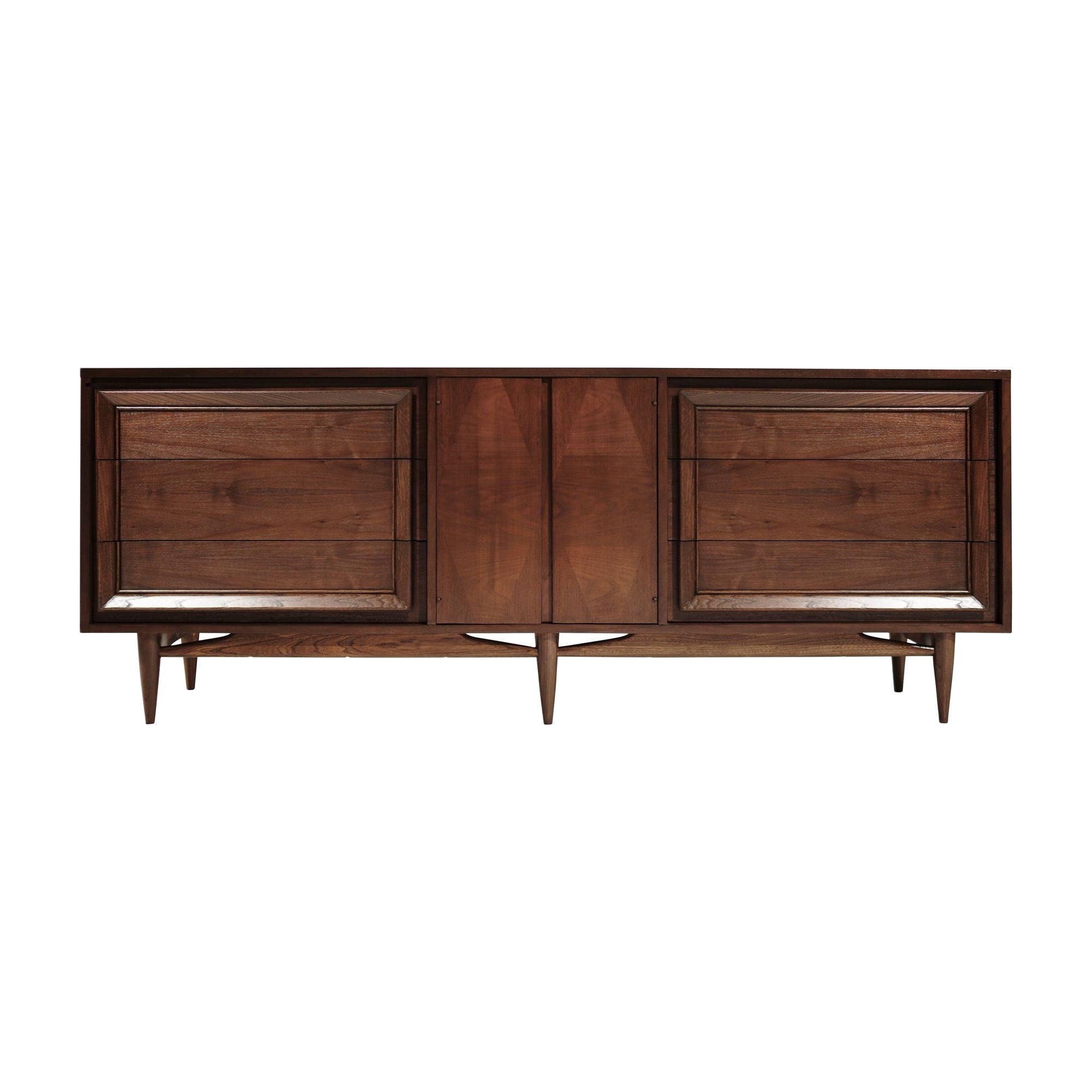 Mid-Century Modern Walnut Credenza, C. 1950s