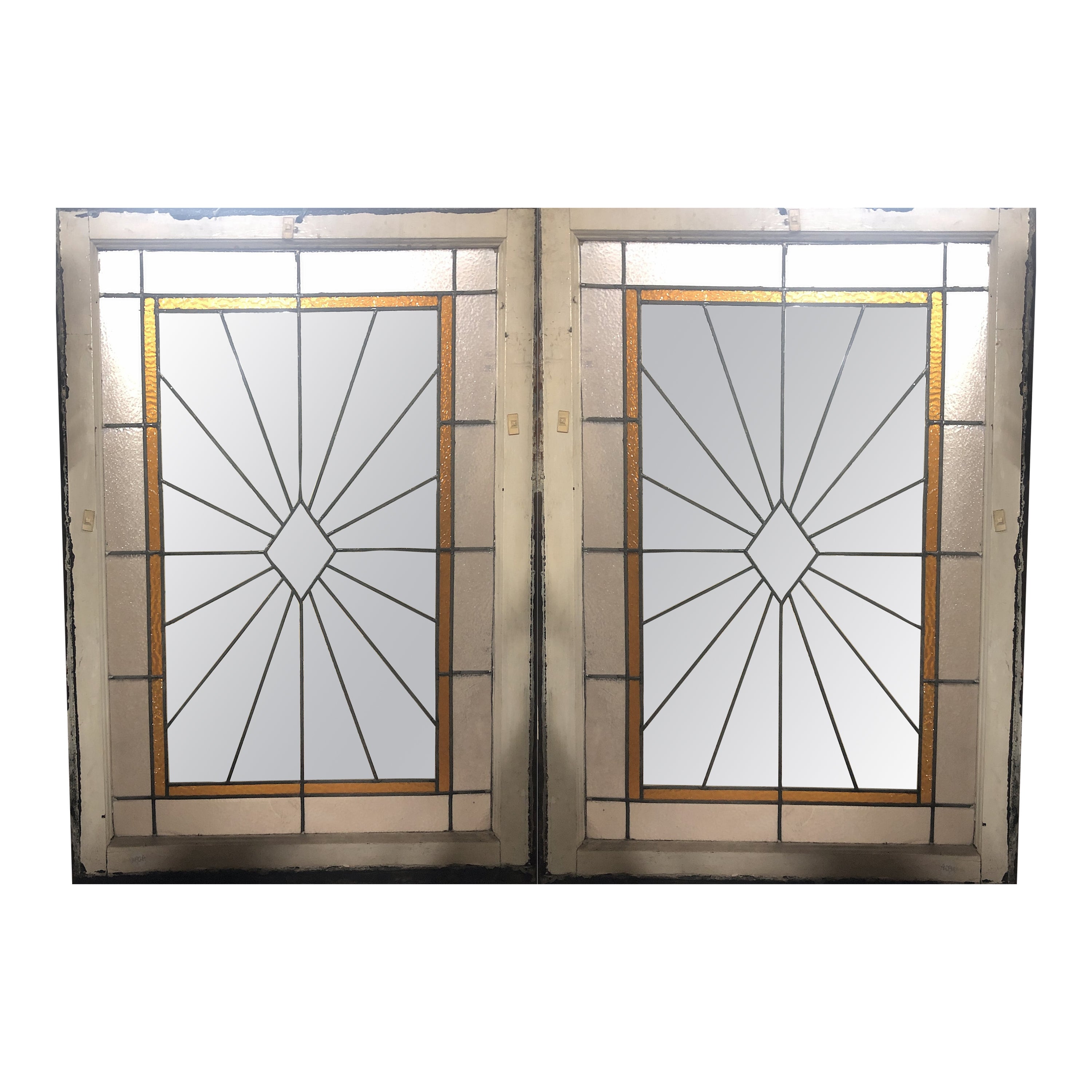 Pareja de vidrieras Stained glass 40" x 28 en venta