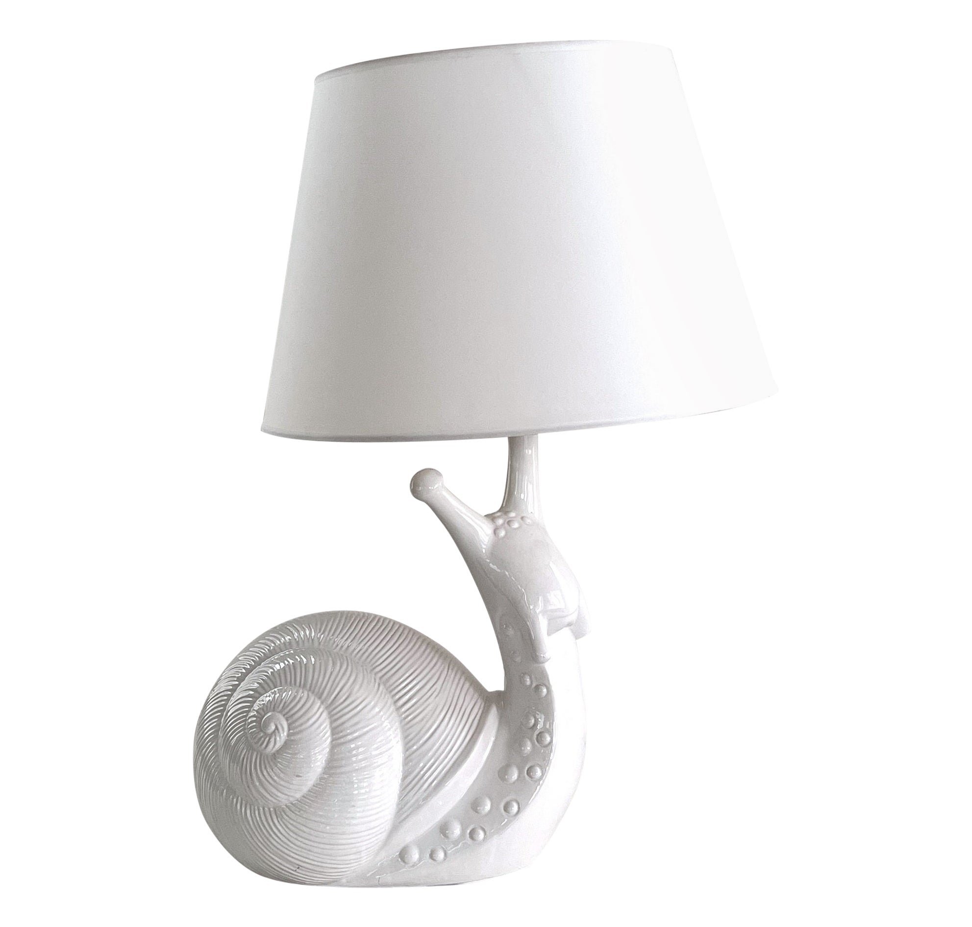 Italian Midcentury Ceramic Snail Table Lamp, 1970s