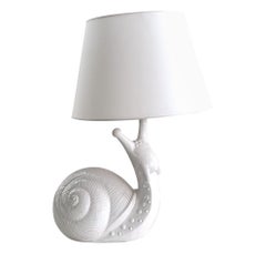 Italian Midcentury Ceramic Snail Table Lamp, 1970s