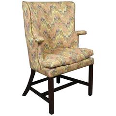 George III Mahogany Barrel Back Desk Chair