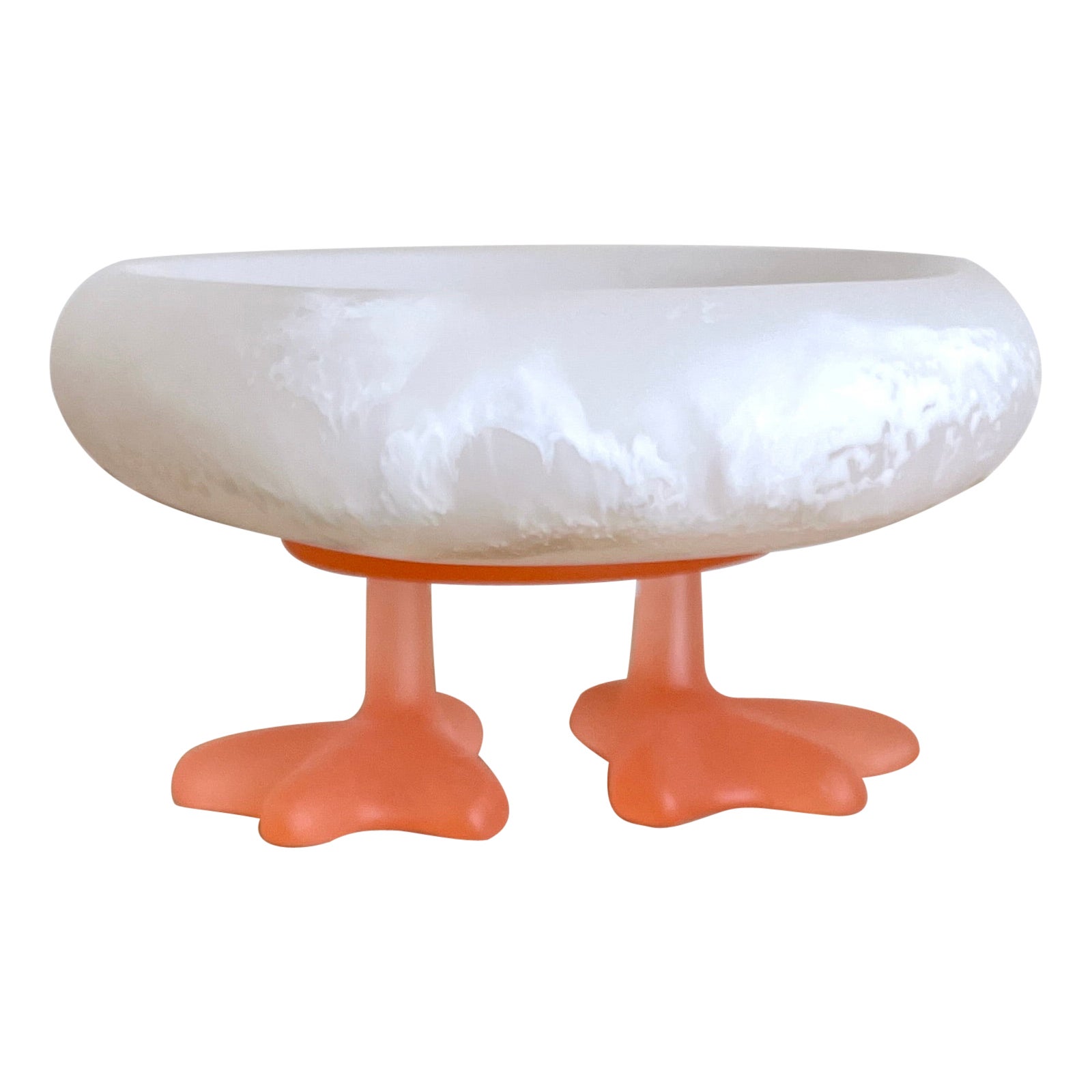 Small Duckling Tray in White  Resin by Paola Valle For Sale
