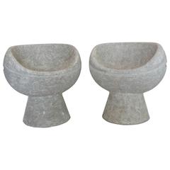 Vintage Willy Guhl Concrete Chairs