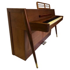 Mid-Century Modern Baldwin Acrosonic Piano in Walnut and Caning, 1960's