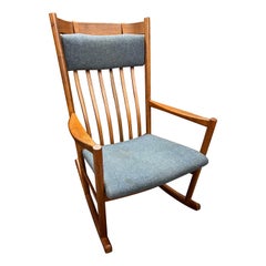 1960s Danish Teak Rocking Chair Hans Wegner for Tarm Stole