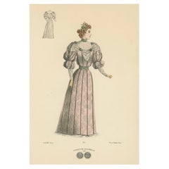 Una litografía de la elegancia de la moda en la Exposición Universal de 1889